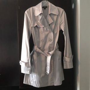 Grey/silver trench coat